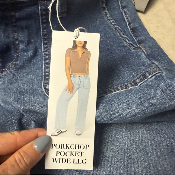 Celebrity Pink jeans wide leg pork chop pockets size 5 27 - Picture 9 of 13